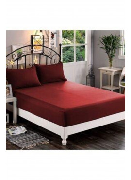 Çift Kişilik Lastikli Nevresim Takımı 200x220 - Bordo