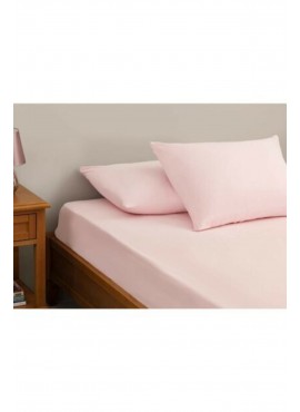 Lastikli Çarşaf Takımı - Toz Pembe 100x200