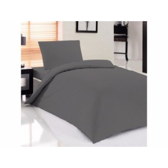 Tek Kişilik Lastikli Nevresim Takımı 160x220 - Koyu Gri