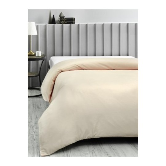Tek Kişilik 160x220 Nevresim Yorgan Kılıfı - Krem