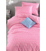 Çift Kişilik Lastiksiz Pembe Yıldız Desenli Nevresim Takımı - 200x220