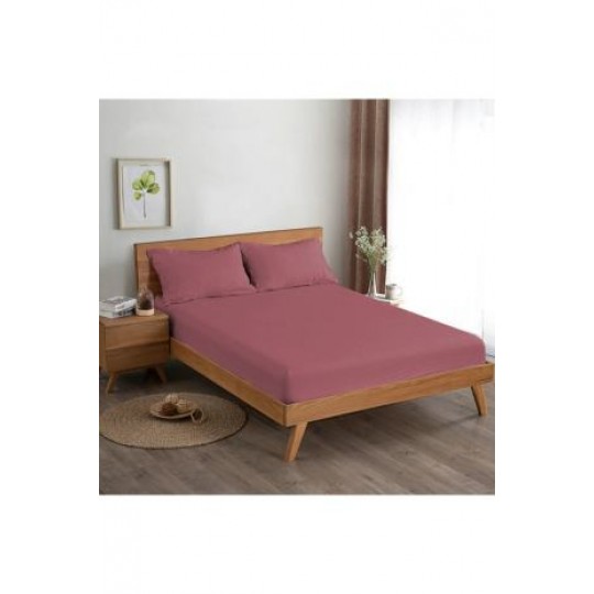 Jumbo Boy 200x200 Lastikli Çarşaf Takımı  - Gül Kurusu