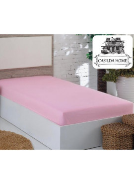 Tek Kişilik Pembe Penye Lastikli Çarşaf 100*200