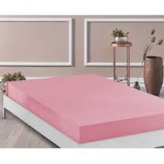 Çift Kişilik Pembe Penye Lastikli Çarşaf 160*200 